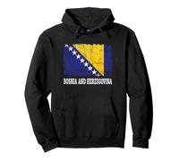 Bosnia y Herzegovina Bandera Envejecida Bosnia Herzegovina Sudadera con Capucha