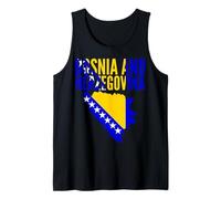 Bosnia y Herzegovina Bandera Mapa Orgullo Nacional Camiseta sin Mangas