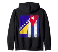 Bosnia Y Herzegovina Cuba Media Bandera Bosnia Cubana Sudadera con Capucha