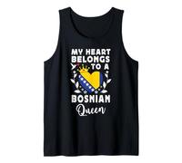 Bosnian Queen Bosnian Wife Girlfriend Bosnia Flag Camiseta sin Mangas