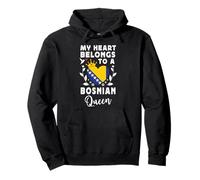 Bosnian Queen Bosnian Wife Girlfriend Bosnia Flag Sudadera con Capucha