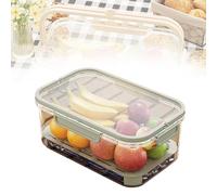 BOSONS Portable Refrigerator Fresh-Keeping Box, Fruit Storage Containers for Fridge with Lids, Airtight Food Storage Containers, Meal Prep Container for Picnic (Green)