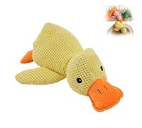 BOSONS The Mellow Dog Calming Duck Dog Toy, 2024 New Stuffed Duck Dog Toy, Cutated Calming Pillow for Dogs, Cute No Stuffing Duck with Soft Squeaker, Dog Stuffed Animals Chew Toy (Yellow)