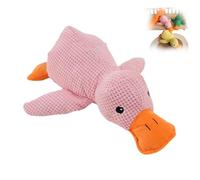 BOSONS The Mellow Dog Calming Duck Dog Toy, 2024 New Stuffed Duck Dog Toy, Cutated Calming Pillow for Dogs, Cute No Stuffing Duck with Soft Squeaker, Dog Stuffed Animals Chew Toy (Pink)