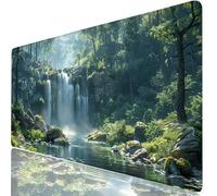 Bosque Alfombrilla Escritorio XXL 1000x500 mm Río Mouse Pad Grande, Protector de Mesa Impermeable, Alfombrilla Ratón XL con Base Antideslizante, Accesorios Oficina Modernos Regalo para Familia H0-1028
