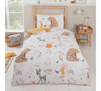 Bosque Amigos Conjunto de Funda Nórdica Individual 2-in-1 Diseño Niños Cama Niña