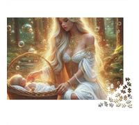 Bosque Amor Maternal Puzzle de 1000 Piezas Puzzle para Adultos Papel Luz Nocturna Puzzle para Toda la Familia Relajación 70x50cm/1000pcs