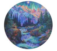 Bosque Aurora Rompecabezas Portátil 195 Piezas Animales Formas Especiales River Puzzle Niños Portátil Tapete Portátil Antiestrés Decoración Hogar 195 PCS