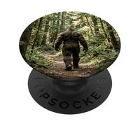 Bosque Bigfoot Camino Oculto Cryptid Mystery Graphic PopSockets PopGrip Adhesivo