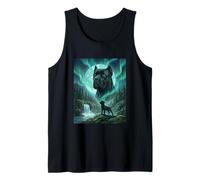 Bosque canino Cane Corso Aurora Borealis Northern Lights Camiseta sin Mangas