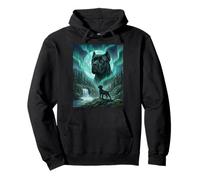 Bosque canino Cane Corso Aurora Borealis Northern Lights Sudadera con Capucha