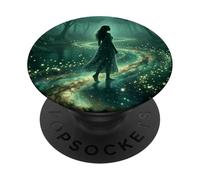 Bosque Celestial Encantado Diosa etérea Dreamy Teal PopSockets PopGrip Adhesivo