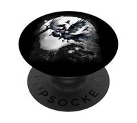Bosque Cuervos Niña Cuervos Cuervos Pájaros Cuento De Hadas Niño Bruja PopSockets PopGrip Adhesivo