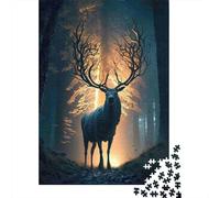 Bosque de Ciervos místicos 1000 Piezas Stock De Cartas Premium Rompecabezas Clásicos Pareja Socios Alivio del Estrés Decoración De Paredes Paquete De Valor 70x50cm/1000pcs