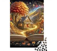 Bosque de Cuento Papel Puzzle 1000 Piezas Adultos Educativo Historia fantástica Rompecabezas Alivio estrés decoración Pared 70x50cm/1000pcs