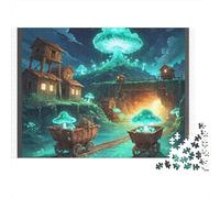 Bosque de Hongos Brillantes Puzzle de 1000 Piezas Papel para Adultos Mina Subterránea Puzzle para Toda la Familia 70x50cm/1000pcs