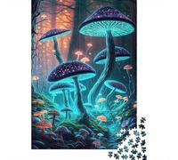 Bosque de Hongos Fantásticos Puzzle de 1000 Piezas Papel para Adultos Paisaje Nocturno Puzzle para Toda la Familia Relajación Decoración Hogar 38x26cm/1000pcs