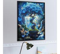 Bosque de los Pitufos Puzzle 1000 Piezas Maquetas Construir 3D Animales y Plantas Rompecabezas Educativo para Familia Aliviar Estrés Estera Portátil Moderno 1000 PCS
