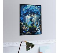 Bosque de los Pitufos Puzzle 300 Piezas Maquetas Construir 3D Detalladas Animales y Plantas Rompecabezas Educativo para Familia Aliviar Estrés Estera Portátil Moderno 300 PCS