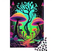 Bosque de Setas de neón 1000 Piezas Papel Ecológico Rompecabezas Conjunto Fans De Adolescentes 12-18 Años Entrenamiento De Concentración Presente Divertido 52x38cm/1000pcs