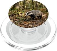 Bosque de tejón, Vida Silvestre, Camino del Bosque, diseño de Escena Animal PopSockets PopGrip para MagSafe