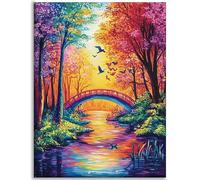 Bosque Diamond Painting Puente Diamond Painting adultos 80x100cm ,Pintar Por Numeros Adultos Manualidades ,Bordado Kit Completo Cuadro Diamantes ,Dibujos Con Diamantes Art ,Decoracin del Hogar C-Q265