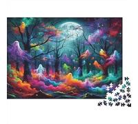 Bosque embrujado Puzzles 1000 Piezas Papel Reciclado para Adultos Puzzle para Adultos Juego Educativo con desafío Regalo y Actividad Divertida para casa 38x26cm/1000pcs