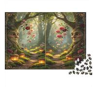 Bosque Encantado Árbol Rostro Puzzle de 1000 Piezas Papel para Adultos Sendero Mágico Escena Fantástica Relajante Regalo Hogar Familia Nan