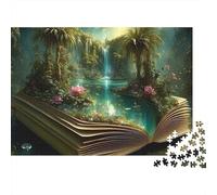 Bosque Encantado Puzzle de 1000 Piezas Papel para Adultos Libro de Cuentos Juego de Puzzle 1000 Piezas Relajante Decoración Hogar Regalo 38x26cm/1000pcs