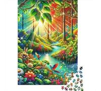 Bosque Encantado Puzzle de 1000 Piezas Papel para Adultos Material ecológico Papel Ejercicio Mental Rompecabezas Bosque Decoración Pared Regalo Relajante 70x50cm/1000pcs