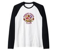 Bosque Encuentra Club Ilustración Senderismo Obra De Arte Camiseta Manga Raglan