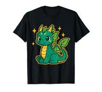 Bosque Esmeralda Dragonling Star Bellota Hongos Niños Arte Vibe Camiseta