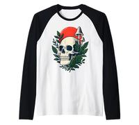 Bosque gótico botánico Cottagecore, Calavera gótica, Hongo, Luna Camiseta Manga Raglan