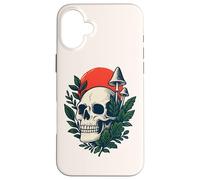 Bosque gótico botánico Cottagecore, Calavera gótica, Hongo, Luna Carcasa para iPhone 16 Plus