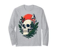 Bosque gótico botánico Cottagecore, Calavera gótica, Hongo, Luna Manga Larga