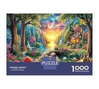 Bosque Mágico 1000 Piezas Sendero de luz Bosque Rompecabezas Desafiantes Impossible Puzzle Juguetes Rompecabezas De Juego para Adultos Y Niños Regalos 70x50cm/1000pcs