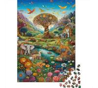 Bosque Mágico Puzzle de 1000 Piezas Animales Fantásticos Puzzle para Adultos Relajación Decoración Hogar 52x38cm/1000pcs