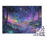 Bosque mágico Puzzle de 1000 Piezas Papel Cielo Estrellado Puzzle para Adultos Familiar Relajante Regalo 70x50cm/1000pcs