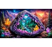 Bosque Mágico Puzzle Imposible,desafío para Adultos Entretenimiento Creativo 1000 Piezas Obra de Arte de Juego de para Adultos y niños 38x52cm/1000pcs