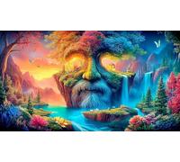 Bosque Mágico Puzzle Imposible,desafío para Adultos Juego Educativo 1000 Piezas Obra de Arte de Juego de para Adultos y Niños Mayores de 12 años 75x50cm/1000pcs