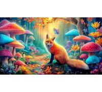 Bosque Mágico Puzzles Imposible,desafío para Adultos Juego Educativo 1000 Piezas Obra de Arte de Juego de para Adultos, Regalos a Partir de 14 Años 38x26cm/1000pcs