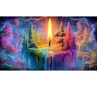 Bosque Mágico Rompecabezas Imposible,desafío for Adults Juego edugatoivo 1000 Piezas Obra de Arte de Juego de para Adultos y niños 75x50cm/1000pcs