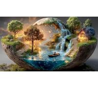 Bosque Mágico Rompecabezas Imposible,desafío for Adults Juego edugatoivo 1000 Piezas Obra de Arte de Juego de para Adultos y Niños a Partir de 12 Años 38x26cm/1000pcs