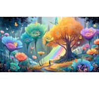 Bosque Mágico Rompecabezas Imposible,desafío para Adultos Juego edugatoivo 1000 Piezas Obra de Arte de Juego de para Adultos y niños 75x50cm/1000pcs