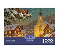 Bosque Negro alemán Cuckoo Clock Village Navidad Puzzle De Madera Impermeable DIY Puzzles De 1000 Piezas para Adultos Imposible Rompecabezas Juegos Educativos