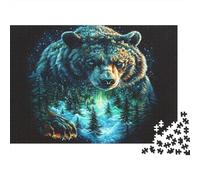 Bosque Oso místico 1000 Piezas Cartón Extra Grueso Rompecabezas Premium Fans De Adolescentes 12-18 Años Imposible Difícil Desafío Presente Divertido 38x26cm/1000pcs
