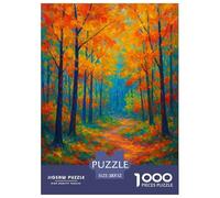 Bosque otoño Rompecabezas Imposible,desafío for Adults Interesante Entretenimiento Creativo 1000 Piezas Obra De Arte De Juego De para Adultos Y Niños 52x38cm/1000pcs