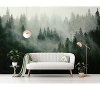 Bosque Papel Pintado Mural 368x254 CM 366x254cm Gigante Cuarto de Estar Árboles