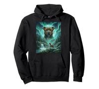 Bosque para Perros Pit Bull Aurora Borealis Northern Lights Sudadera con Capucha
