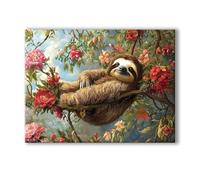 Bosque Pintar por Numeros Adultos Perezosos DIY Pintar por Numeros con Marco 80x100cm Manualidades Adultos, Paint by Numbers Adult con 3 Pinceles y Pigmento Acrílico, Home Wall Room Decor 0R-1297